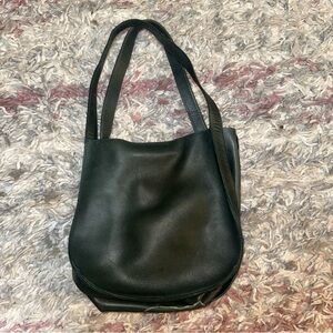Madewell green leather shoulder bag